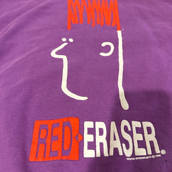 Red Eraser Vintage Sweatshirt Purple in good condition crewneck - Picture 6 of 11